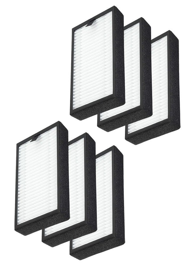 HOMFILBIT PM1220 Replacement Filter Compatible with MO-OKA and KOIOS PM1220 Air Purifier, 3 IN 1, H13 True Hepa Filter with High-Efficiency Activated Carbon Filter, 6 Pack - Image 1