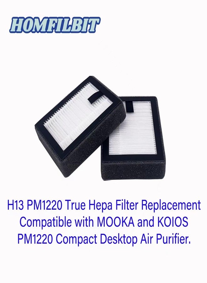 HOMFILBIT PM1220 Replacement Filter Compatible with MO-OKA and KOIOS PM1220 Air Purifier, 3 IN 1, H13 True Hepa Filter with High-Efficiency Activated Carbon Filter, 6 Pack - Image 2