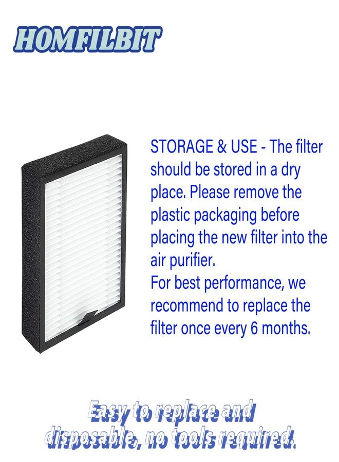 HOMFILBIT PM1220 Replacement Filter Compatible with MO-OKA and KOIOS PM1220 Air Purifier, 3 IN 1, H13 True Hepa Filter with High-Efficiency Activated Carbon Filter, 6 Pack - Image 4