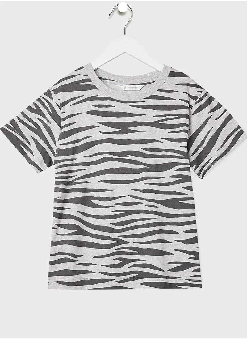 MANGO Youth Zebra Print T-Shirt