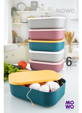 Mowo Home حاوية تخزين مطبخ 6 قطع 3.2 لتر  - Image 1