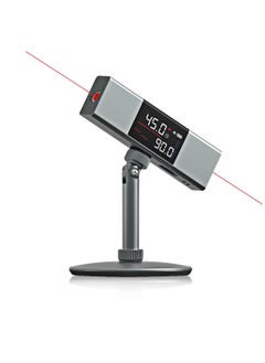 مسطرة قياس زاوية الميل الرقمية منقلة L-as-er مع علامات ثنائية الاتجاه، أداة تحديد زاوية LCD كبيرة متعددة الوظائف للحصول على نتائج سريعة ودقيقة (ليزر مزدوج + حامل ثلاثي القوائم)