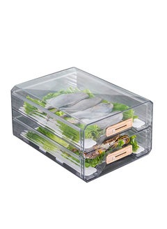 Hihonor Produce Saver Containers for Refrigerator, Refrigerator Organizer Bins with Pull-Out Drawer With Drainboard - Refrigerator Storage Box PET Storage Box Clear Plastic Kitchen Finishing Box - Organization Food Containers  - Image 2