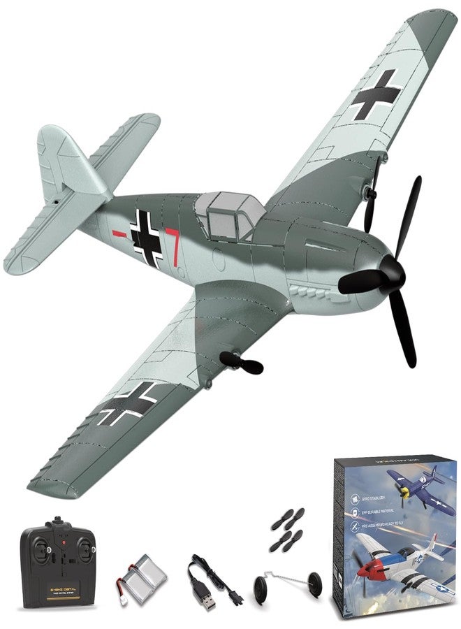 ANBURI RC Plane, 3 Channel BF - 109 Remote Control Airplane, 2.4GHz & 6 Axis Gyro Stabilizer, 2 Batteries Included, Ideal for Adults, Beginners - Image 1