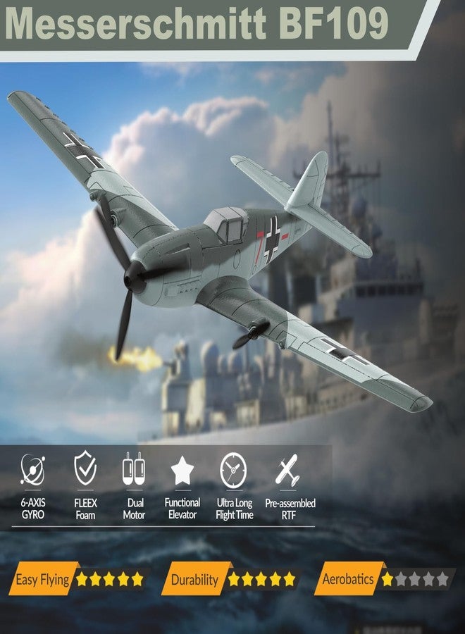 ANBURI RC Plane, 3 Channel BF - 109 Remote Control Airplane, 2.4GHz & 6 Axis Gyro Stabilizer, 2 Batteries Included, Ideal for Adults, Beginners - Image 2