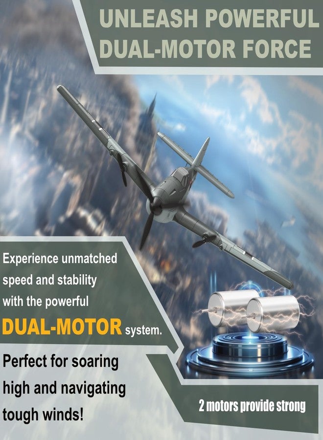 ANBURI RC Plane, 3 Channel BF - 109 Remote Control Airplane, 2.4GHz & 6 Axis Gyro Stabilizer, 2 Batteries Included, Ideal for Adults, Beginners - Image 5