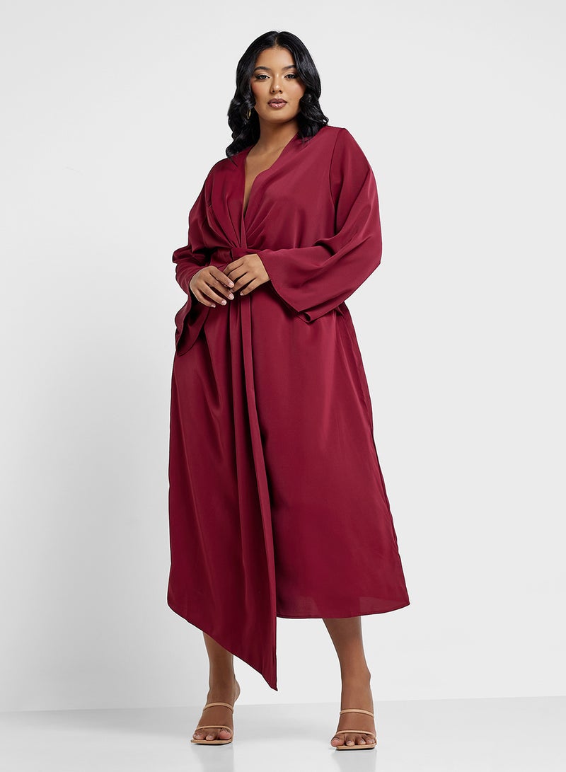 ايلا بلس فستان ساتان ميدي - Image 1