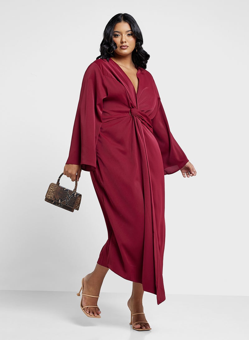 ايلا بلس فستان ساتان ميدي - Image 4