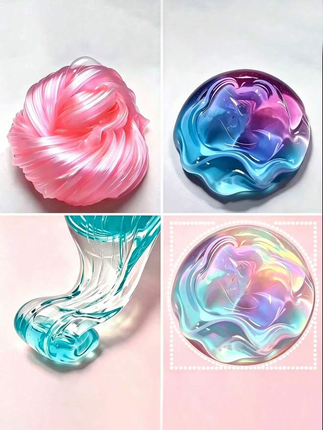 1pc High Quality Slime Clay Set, Super Soft Crystal Mud, The More You Play The Bigger It Gets, Stress Relief Toy, Non-Sticky Super Soft Crystal Mud, Can Relieve Stress After Expansion, Gradient Iridescent Pearlescent Slime, Flowing Gradient Stress Relief Toy, The More You Play The Softer It Gets, Super Large Bubble Stress Relief Soft Mud, 1pc Limited Edition Ice Mud Slime Set, Stretchable Slime, Transparent Non-Sticky Extremely Soft Crystal Mud, More Relaxing To Play, Clay House Fluffy Soft Crystal Clay Set