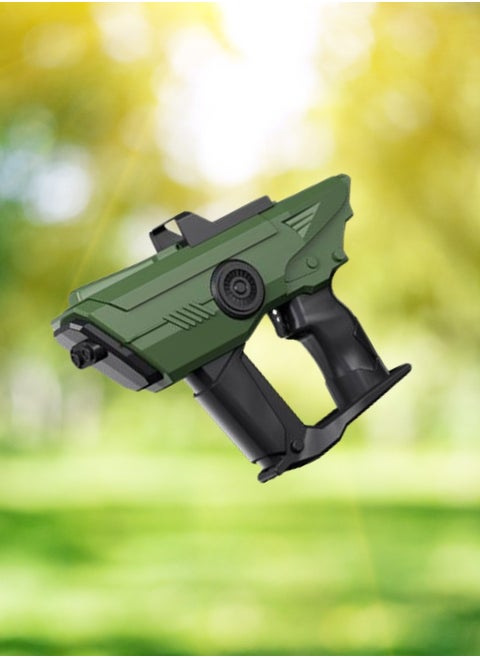 Electric Long-Range Water Gun with Double Mode, Auxiliary Sight, and External Bottle – 10M Shooting Range | Green