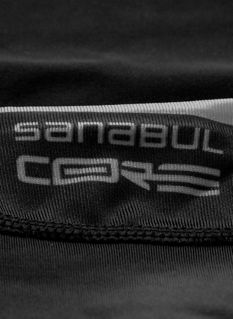 Sanabul  Sanabul Core Short Sleeve Rash Guard – Quick Dry Compression Shirt for Men, Black With Gun Metal, Large - Image 4