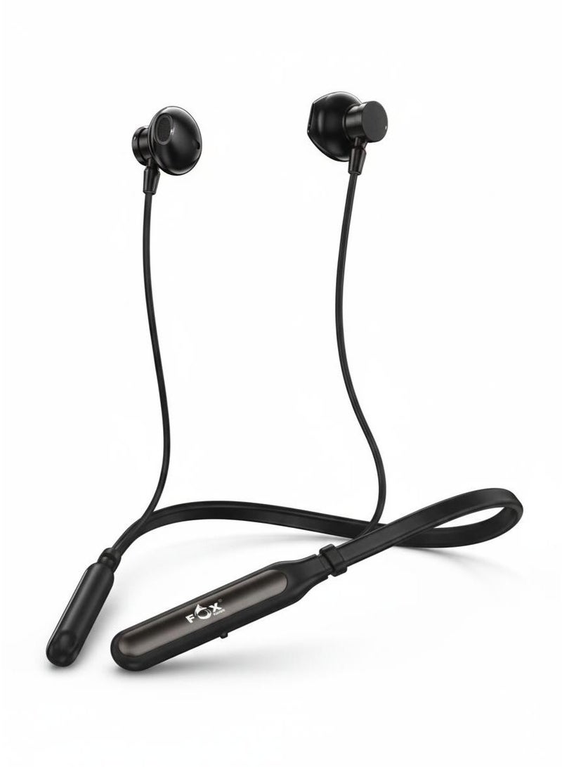 Fox Core Bluetooth Earbuds, Comfort Fit, Ambient Noise Cancellation, 25H Playtime, IPX5 Waterproof, Type-C Fast Charging, Black - Image 1