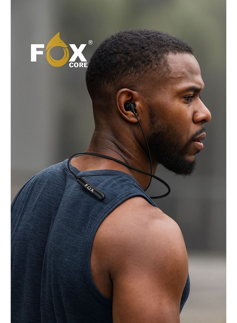 Fox Core Bluetooth Earbuds, Comfort Fit, Ambient Noise Cancellation, 25H Playtime, IPX5 Waterproof, Type-C Fast Charging, Black - Image 3