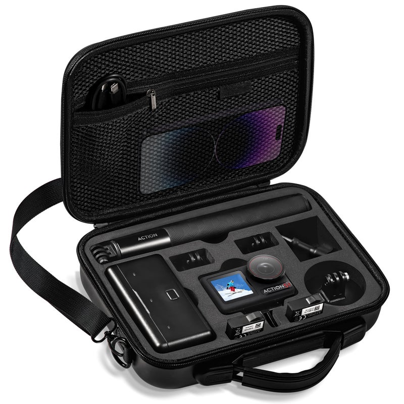Tomat حقيبة حمل Tomat Action 5 Pro لكاميرا DJI Osmo Action 5 Pro/Action 4 - حقيبة صلبة لملحقات السفر متوافقة مع DJI Action 5 Pro/Action 4 Adventure - Image 1