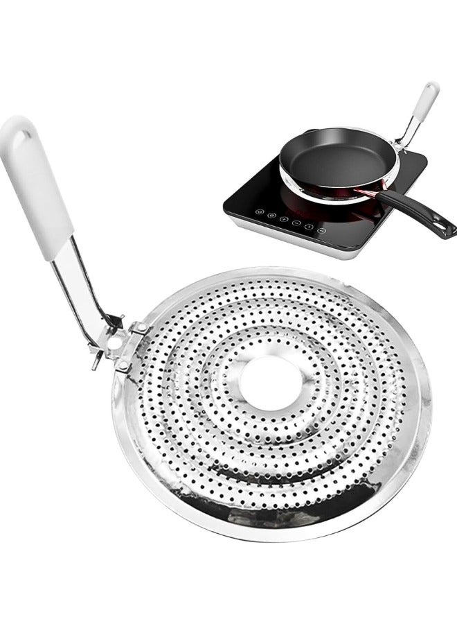Chase Up Stainless Steel Heat Diffuser Plate 7.99 x 7.36 Inch Flame Reducer for Gas Electric Stove Induction Cooktop Compatible Cooking Guard Simmering Aid for Home Kitchen Use - Image 3