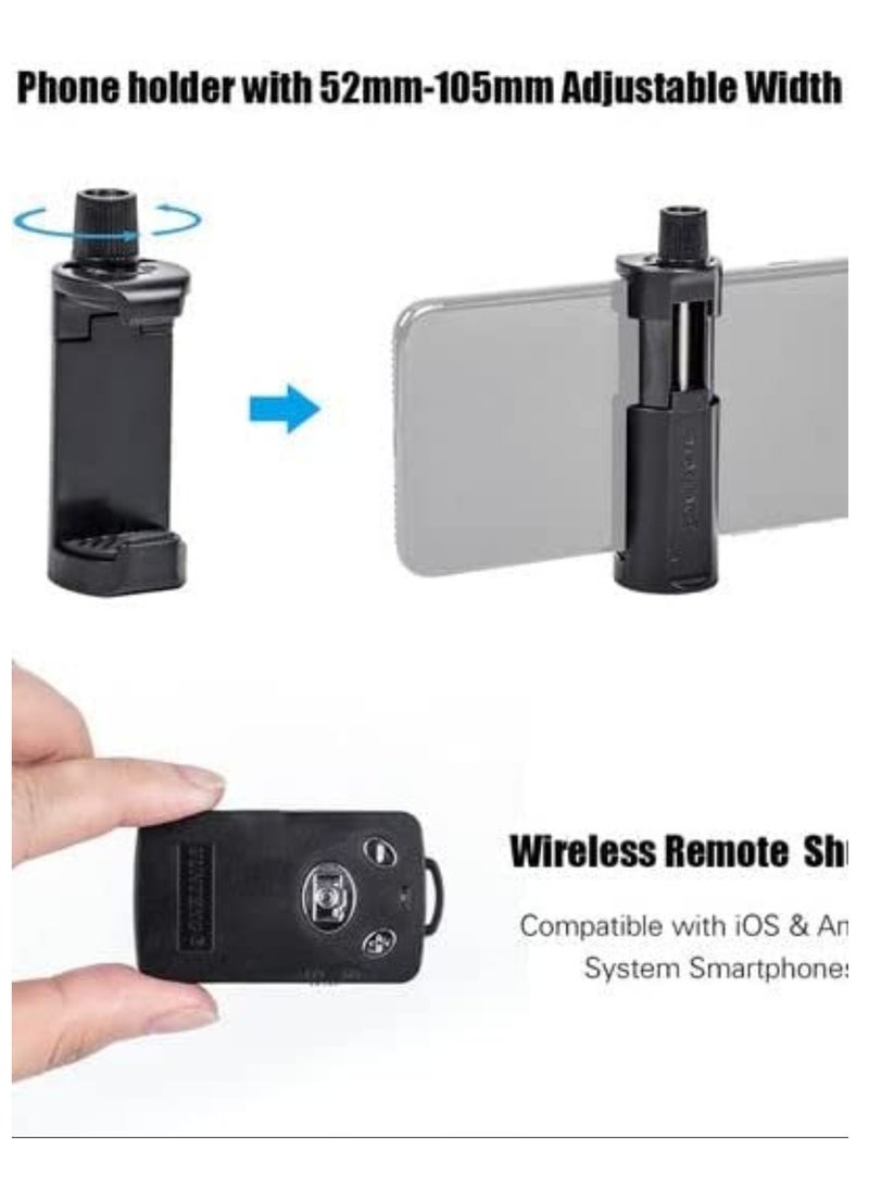 VCT-5208 Portable Tripod Stand With Remote Shutter Black - Image 3