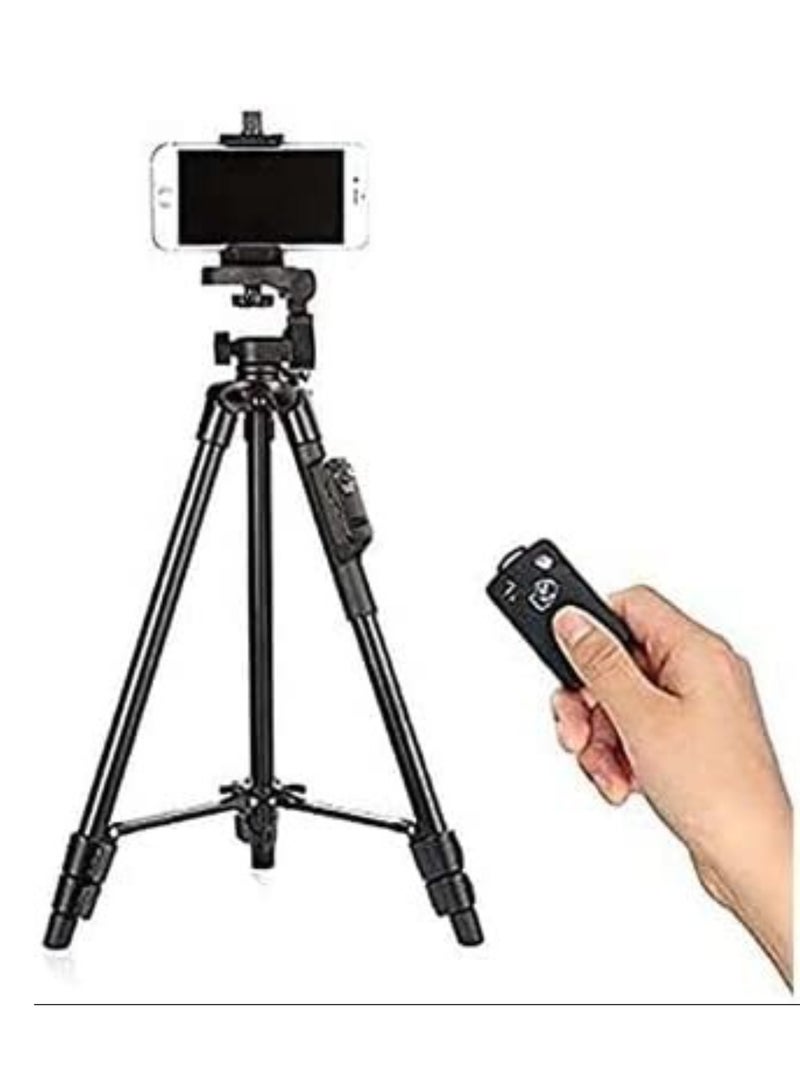 VCT-5208 Portable Tripod Stand With Remote Shutter Black - Image 1