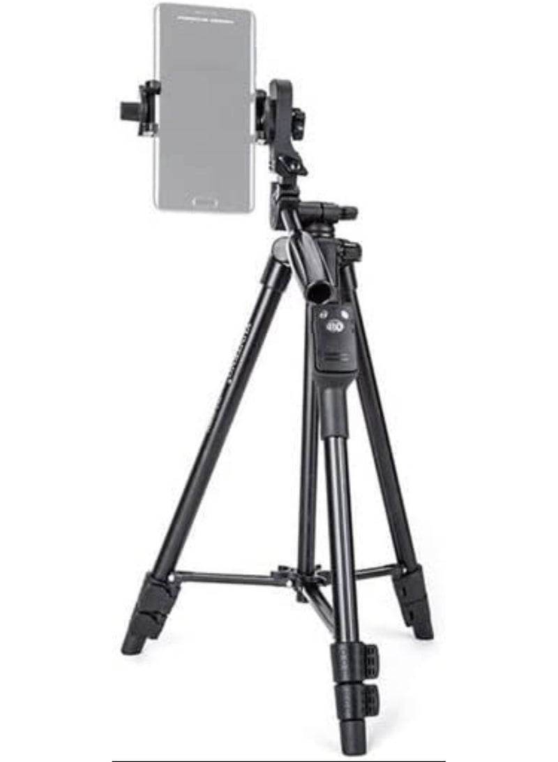 VCT-5208 Portable Tripod Stand With Remote Shutter Black - Image 4