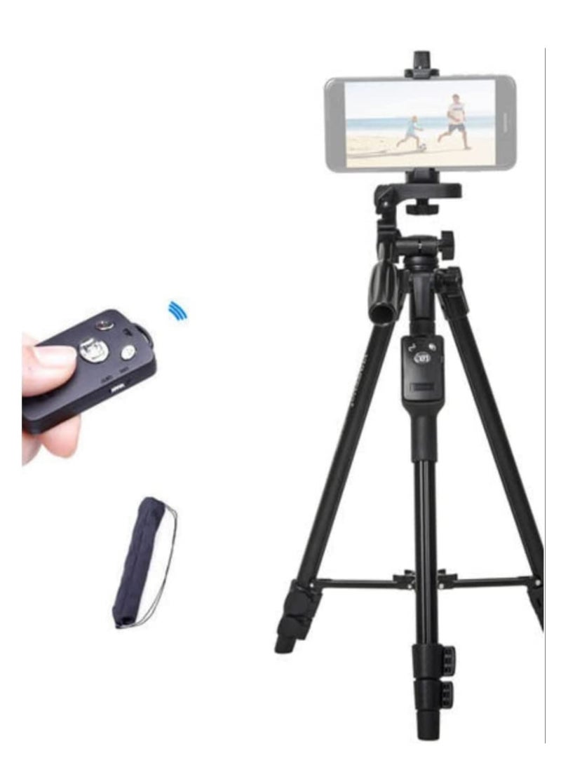 VCT-5208 Portable Tripod Stand With Remote Shutter Black - Image 5