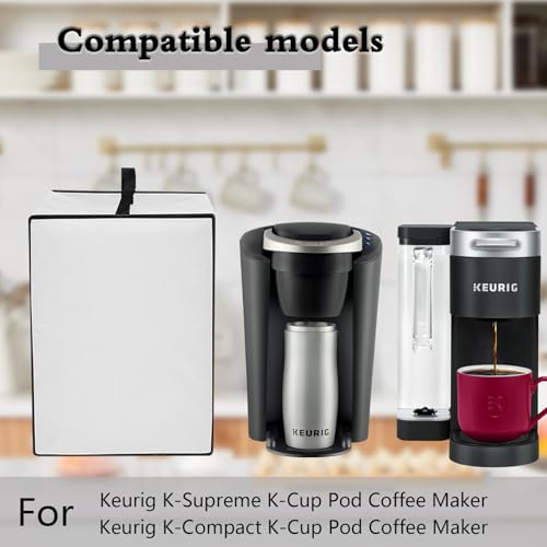 CouldyCasi Dust Cover for Single Serve KCup Pod Coffee Maker Heavy Protective Coffee Machine Cover Compatible with Keurig KSupreme Single Serve KCup Pod Coffee MakerKCompact KCupPod CoffeeMaker - Image 5