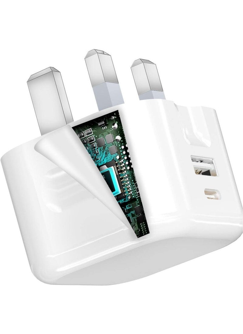 Generic - USB C Fast Charger Plug with 20W for iPhone 14/14 Plus/14 Pro/14 Pro Max 13 Pro Max,12 11 SE 2020 XS XR 8 7 6S Plus, iPad, Air Pods Pro, S22, USBC PD 3.0 Mains UK Type C Wall Charging Power Adapter - Image 1