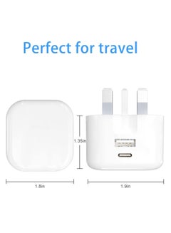 Generic USB C Fast Charger Plug with 20W for iPhone 14/14 Plus/14 Pro/14 Pro Max 13 Pro Max,12 11 SE 2020 XS XR 8 7 6S Plus, iPad, Air Pods Pro, S22, USBC PD 3.0 Mains UK Type C Wall Charging Power Adapter  - Image 5