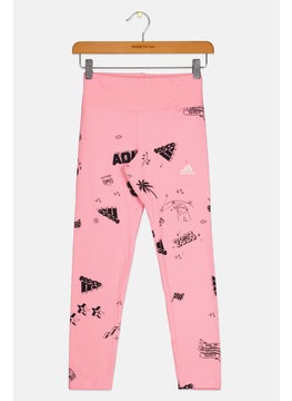 Adidas Kids Girl Sportswear Fit Outdoor Leggings, Pink  - Image 1