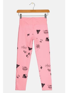 Adidas Kids Girl Sportswear Fit Outdoor Leggings, Pink  - Image 2