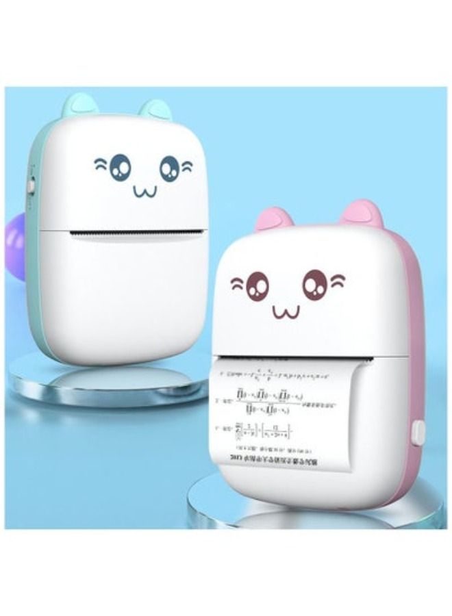 cute cat mini pocket thermal printer wireless bluetooth printer - Image 1