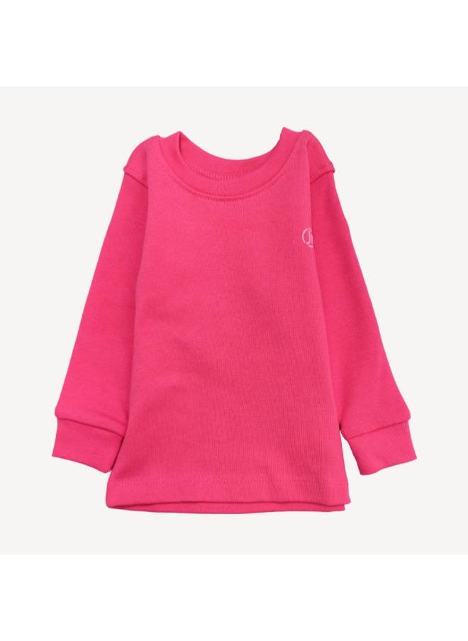 Junior - Plain Fuchsia Long-Sleeved Undershirt - Image 1