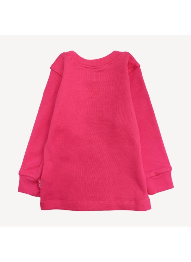 Junior - Plain Fuchsia Long-Sleeved Undershirt - Image 1