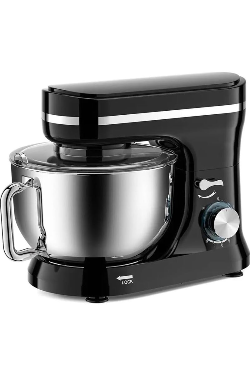 1000W Kitchen Stand Mixer, 4Qt Stainless Steel Mixing Bowl, 3 Attachments Whisk, Dough Hook, Beater), 8 Speed Electric Food Mixer for Baking, Cooking, and Kneading  - Image 1