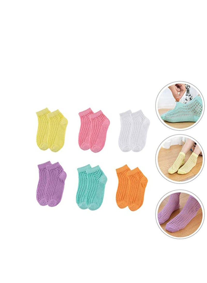 SYOSI 6 Pairs Socks Summer Baby Socks Kid Socks Children with Non Skid Soles Comfortable Cotton Sock for Kids Baby Boys Girls Suitable for All Seasons - Image 4