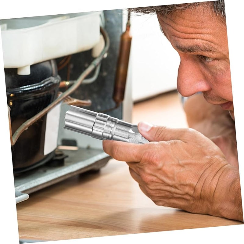 Artibetter 2 Pack Aluminum Alloy LED Flashlight Portable Lightweight Outdoor Torch Black Silver - Image 4