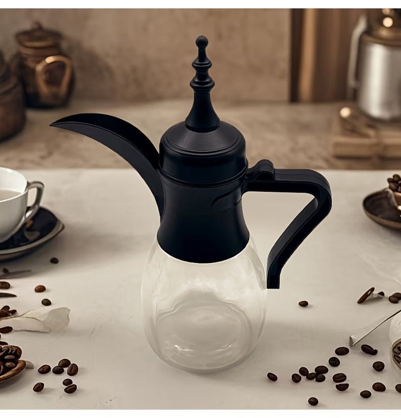 Scandinavian Style Transparent Glass Coffee Pot Heat Resistant Explosion Proof Large Capacity Easy Clean Hand Brewing Coffee Maker Home Office Restaurant Party - Image 1