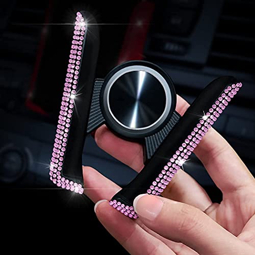 SUNCARACCL Bling Car Phone Holder, 360 Degrees Adjustable Crystal Auto Mount Holder for Dashboard,Windshield and Air Vent (Pink) - Image 3