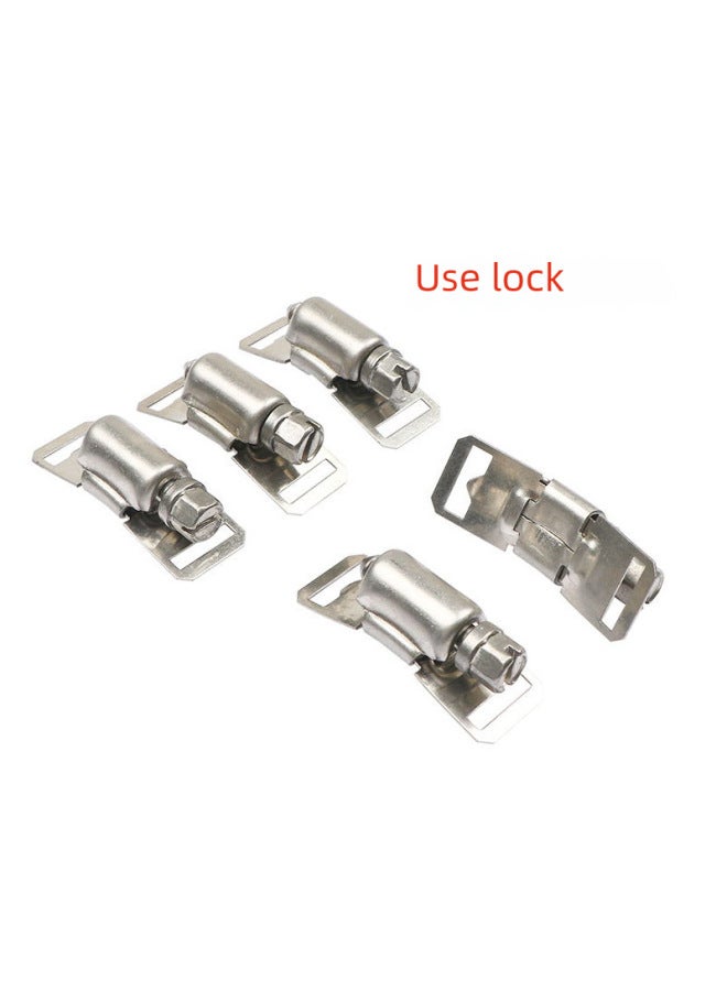 Stainless Steel Full Tooth Steel Strap Self-made American Style Throat Clamp Hug Clamp Perforated Strap Pipe Binding Tying-Specifications And Models:8mm Special Hoop Head (8mm)  - Image 4