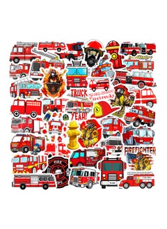 50-Piece Fire Truck Stickers