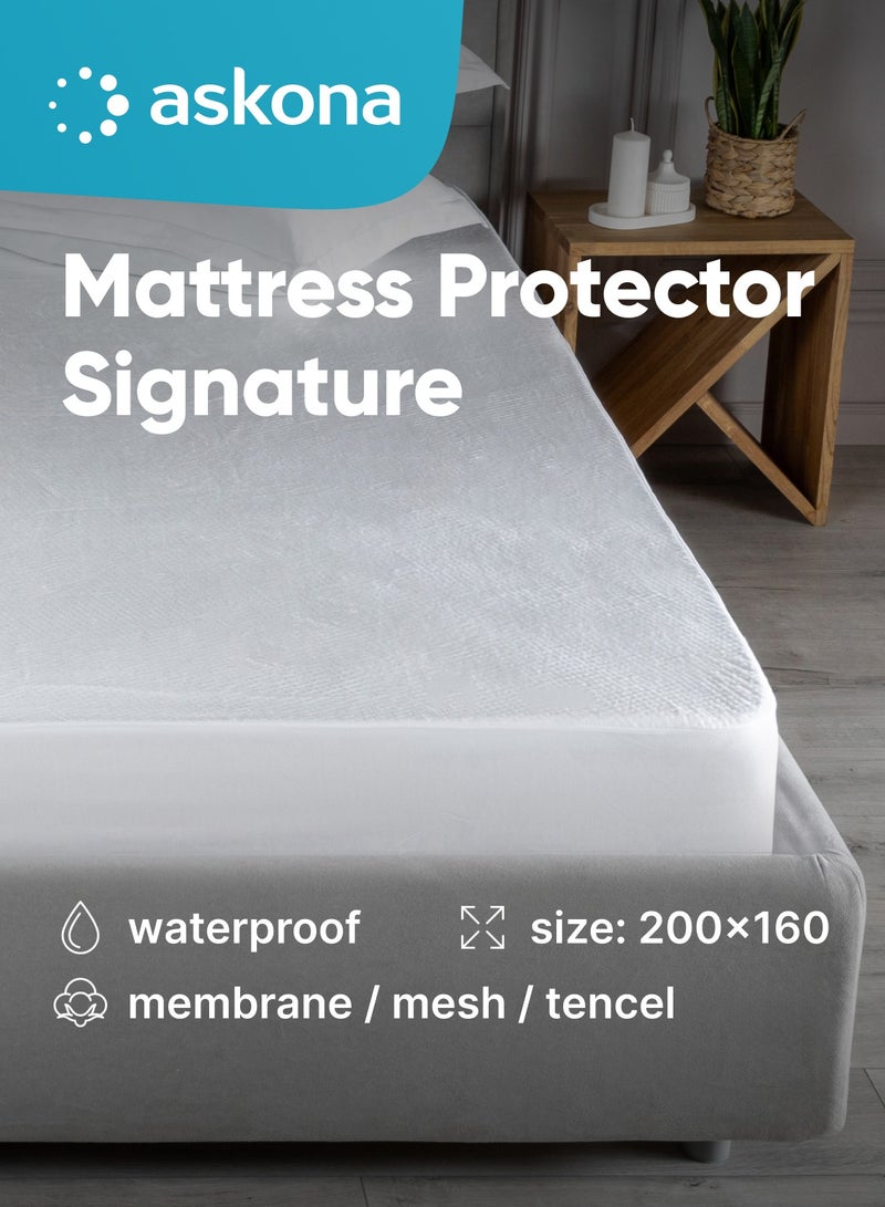 Askona Askona Mattress Protector 200*160*35.6 Waterproof Signature Natural Eucalyptus - Image 1