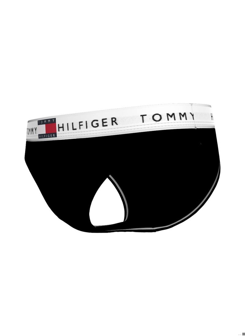 TOMMY HILFIGER Women's Classic Bikini Brief - Cotton, Black  - Image 2