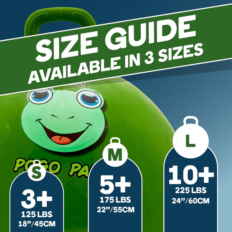 Flybar Hopper Ball for Kids, Inflatable Bouncy Ride-On Ball w/ Handle for Indoor & Outdoor Active Play, Includes Pump, Jump Ball Toy for Boys & Girls, Supports Up to 165 lbs, Ages 3+, 18-Inch, Small - Image 4