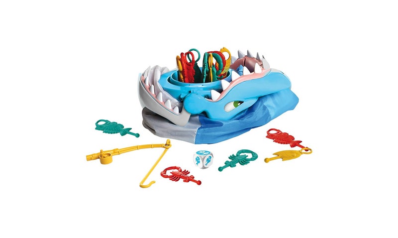 Pressman Shark Bite -- Roll the Die and Fish for Colorful Sea Creatures Before the Shark Bites Game! by Pressman Blue Sky, 5" - Image 3