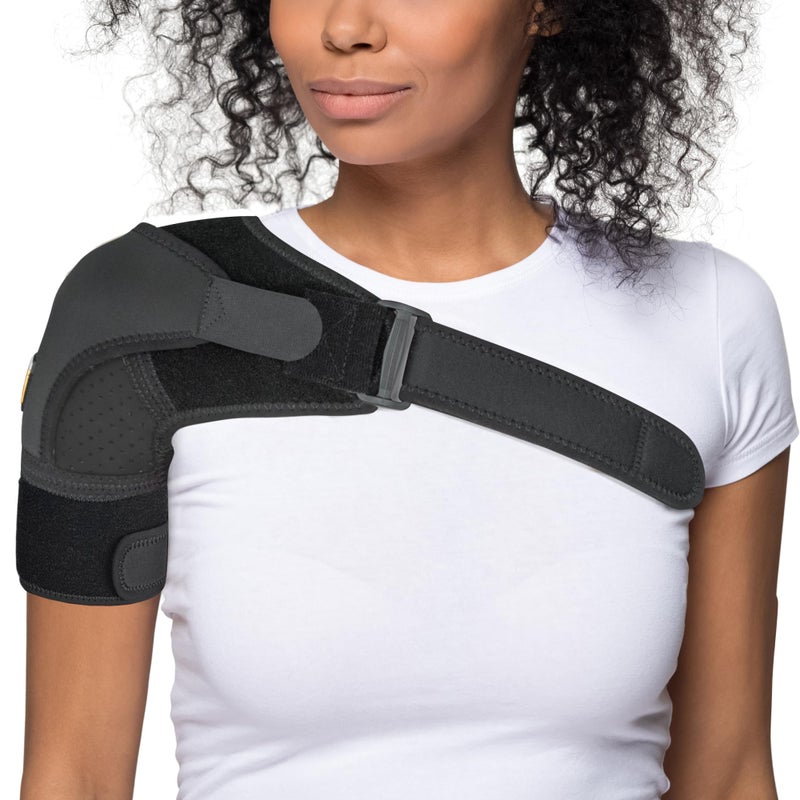 FIGHTECH Shoulder Brace for Torn Rotator Cuff for Men and Women Support Pain Relief Black XSmall