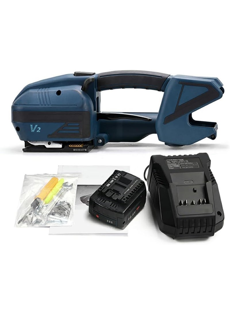 Rubik آلة ربط كهربائية 13–16 مم 3200N، أداة ذوبان ساخن قابلة لإعادة الشحن بدون مشبك مع شد يدوي مدمج لأشرطة PP و PET (V2، سلسلة DW35) - Image 1