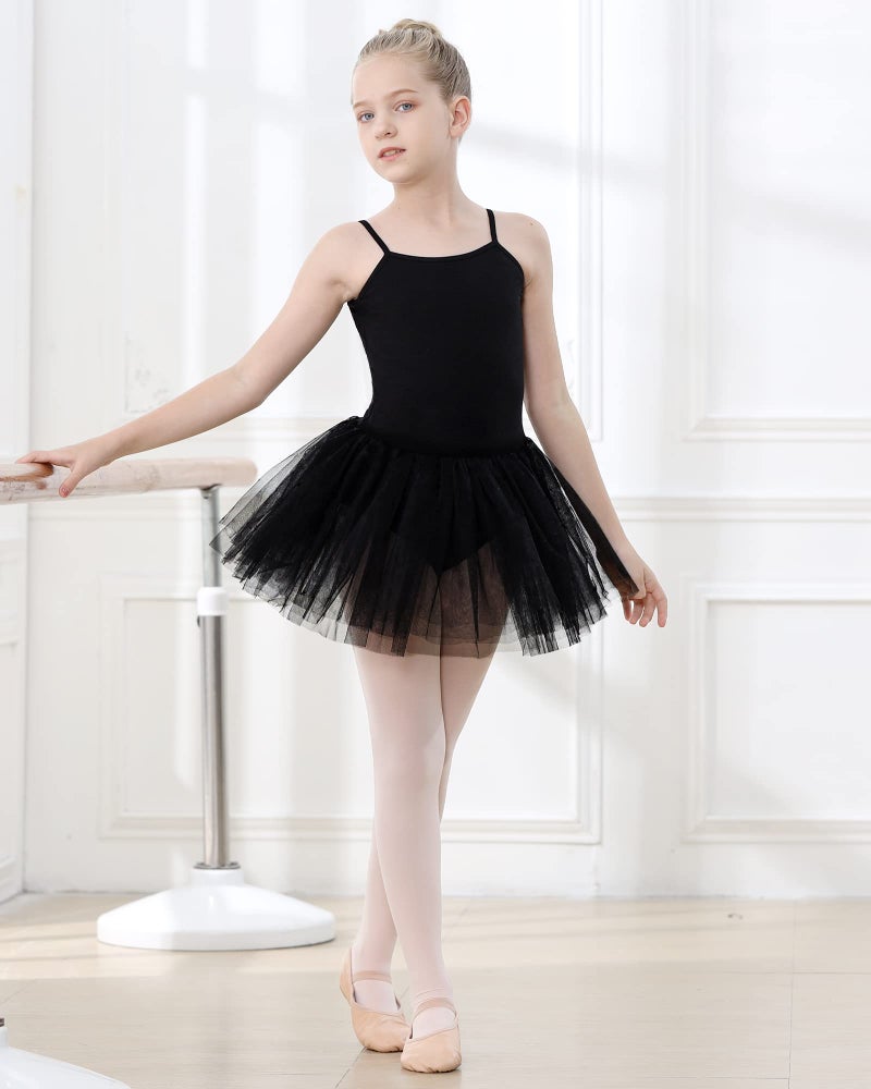 Stelle Toddler Ballet Leotards for Girls,Dance Leotard for Girls,Camisole Toddler Ballet Outfit with Tutu for Studio Outdoor Daily Wear, Black 2T - Image 2