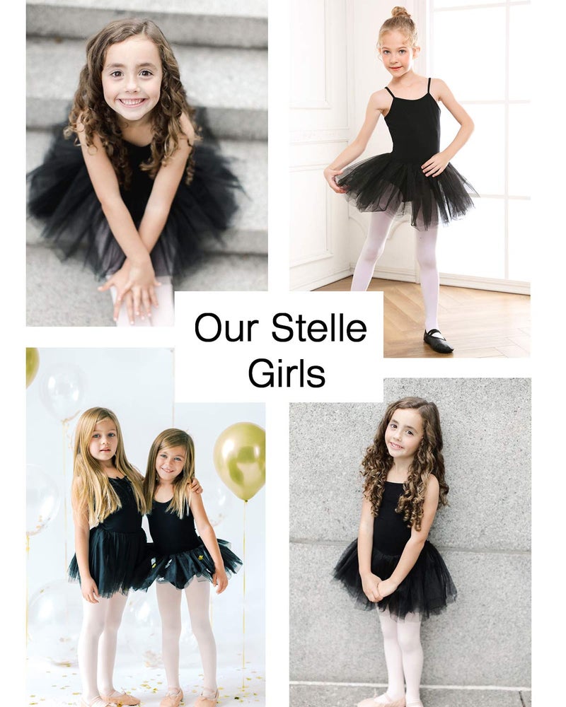 Stelle Toddler Ballet Leotards for Girls,Dance Leotard for Girls,Camisole Toddler Ballet Outfit with Tutu for Studio Outdoor Daily Wear, Black 2T - Image 5