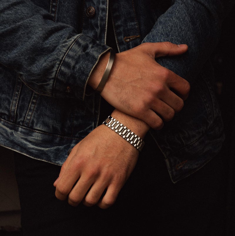 LUXAR men's titanium cuff bracelet | Solid titanium minimalist bracelet designed for men | Available in medium and large sizes | Explore the world of Luxar (Brushed Titanium | Medium) - Image 2