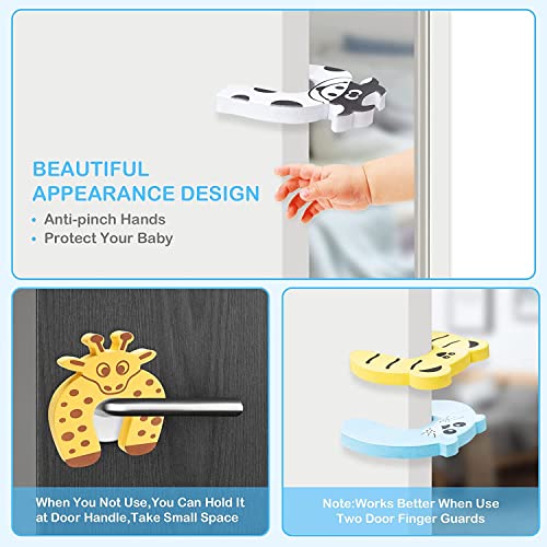 Mockery 6Pcs Finger Pinch Guard Animal Door Stop Soft Foam Cushion Baby Finger Protector Stopper Cartoon Door Stop, Child Baby Safety Protection (Pattern May Vary),Multicolor - Image 3