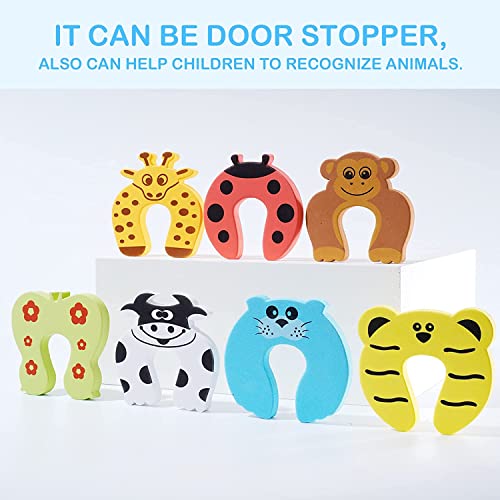 Mockery 6Pcs Finger Pinch Guard Animal Door Stop Soft Foam Cushion Baby Finger Protector Stopper Cartoon Door Stop, Child Baby Safety Protection (Pattern May Vary),Multicolor - Image 5