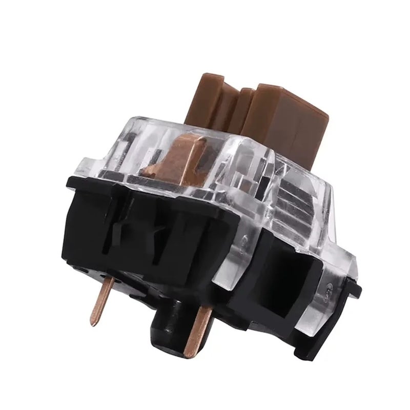 AULA TTC Silent Brown Tactile Switch, 3-Pin, Pom, Factory Lubricated, Rgb, for Aula F75 - Image 1